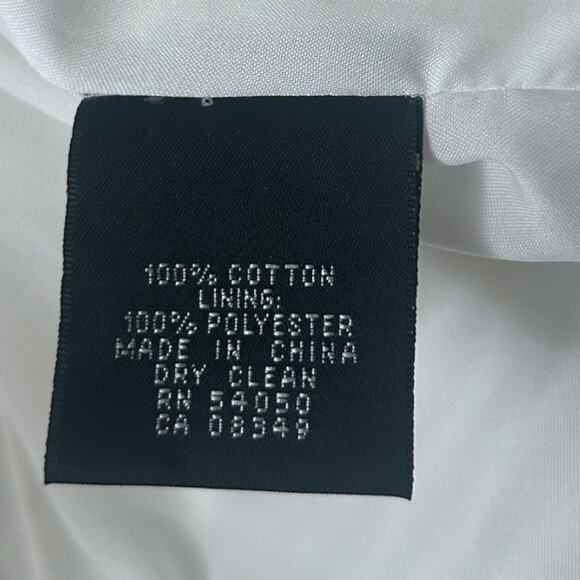 Albert Nipon Textured Three-Button Jacket & Matching Dress Women's 6 White NEW - Picture 8 of 10